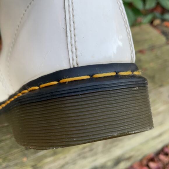 Dr Martens 1460W Patent Lamper White Combat Boots Women's Size 8 US / 6 UK - Picture 11 of 16